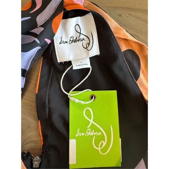 NWT Sam Edelman Butterfly Print High Neck Midi Dress - Picture 7 of 7